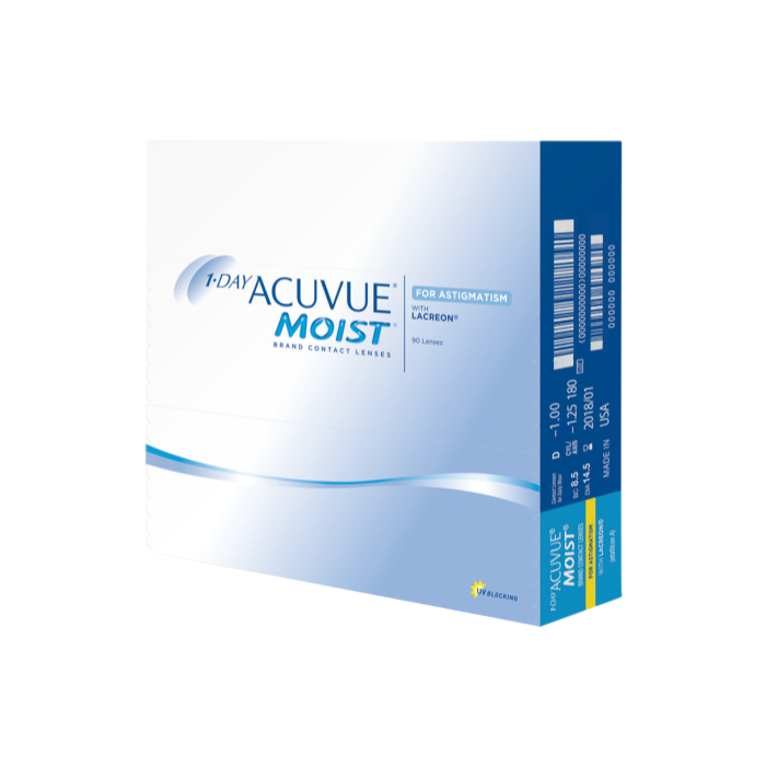 ACUVUE 1 DAY MOIST DIARIA PARA ASTIGMATISMO PACK DE 90