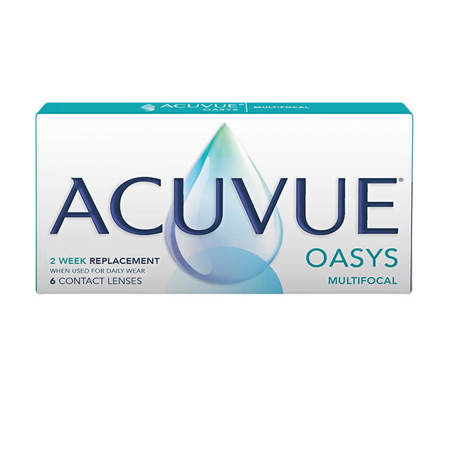 ACUVUE OASYS MULTIFOCAL con DISEÑO OPTIMIZADO PARA EL TAMAÑO DE LA PUPILA PACK DE 6 (3MESES)