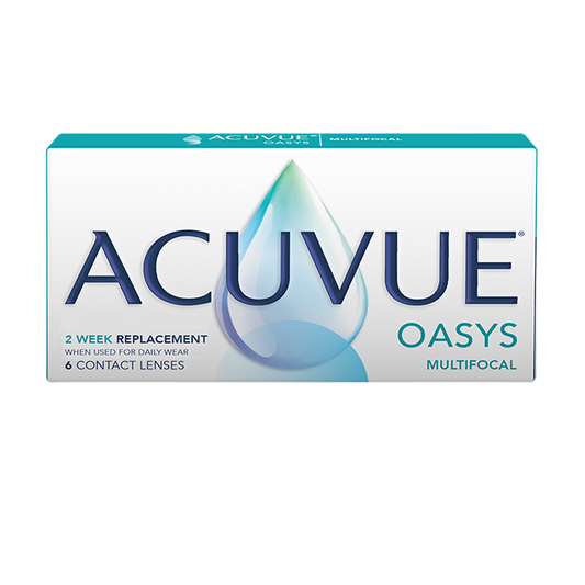 ACUVUE OASYS MULTIFOCAL con DISEÑO OPTIMIZADO PARA EL TAMAÑO DE LA PUPILA PACK DE 6 (3MESES)