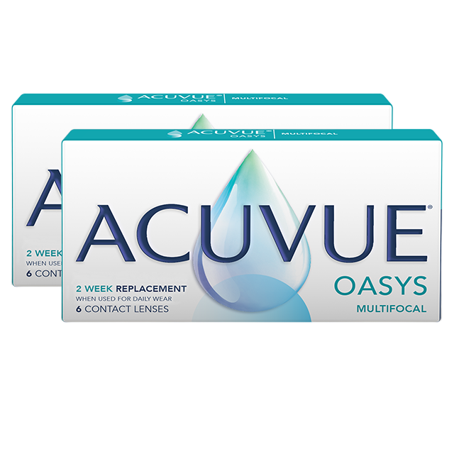 ACUVUE OASYS MULTIFOCAL con DISEÑO OPTIMIZADO PARA EL TAMAÑO DE LA PUPILA PACK DE 12 (6MESES)