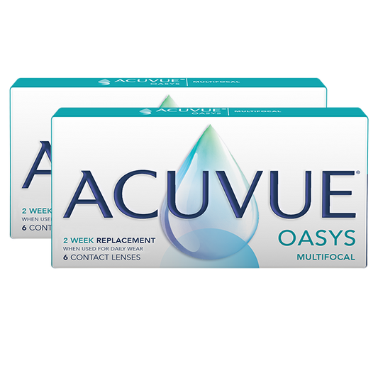 ACUVUE OASYS MULTIFOCAL con DISEÑO OPTIMIZADO PARA EL TAMAÑO DE LA PUPILA PACK DE 12 (6MESES)